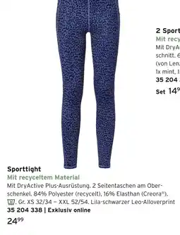 Tchibo Dryactive plus sporttight Angebot