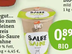 tegut Bio saure sahne Angebot