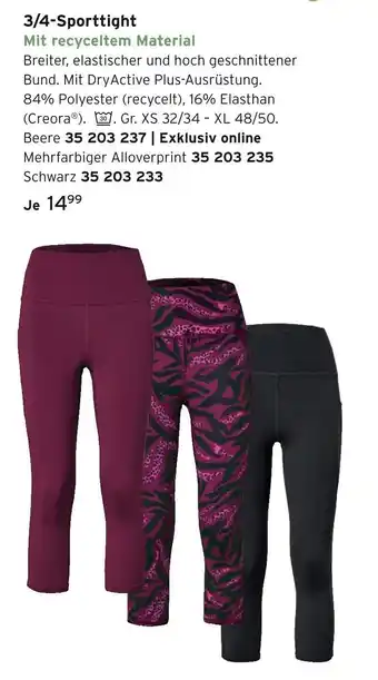 Tchibo 3/4-sporttight Angebot