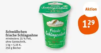 tegut Schwälbchen frische schlagsahne Angebot