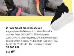 Tchibo Coolmax oder lycra 2 paar sport-sneakersocken Angebot