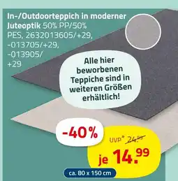 ROLLER In-/outdoorteppich in moderner juteoptik Angebot