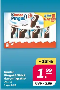 NETTO Kinder pingui 8 stück davon 1 gratis Angebot