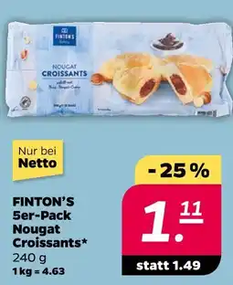 NETTO Finton's 5er-pack nougat croissants Angebot