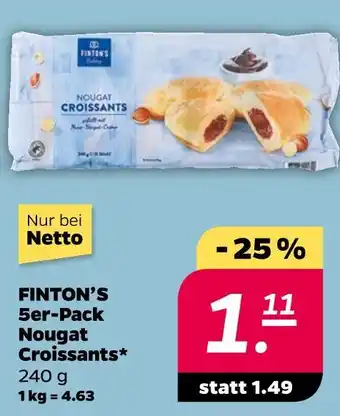 NETTO Finton's 5er-pack nougat croissants Angebot