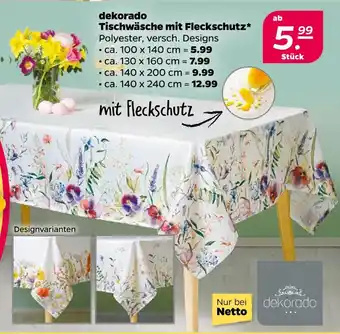 NETTO Dekorado tischwäsche mit fleckschutz Angebot