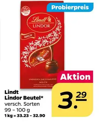 NETTO Lindt lindor beutel Angebot