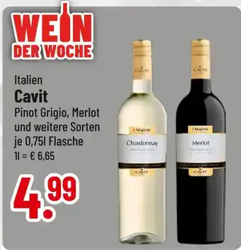 trinkgut Cavit chardonnay oder merlot Angebot