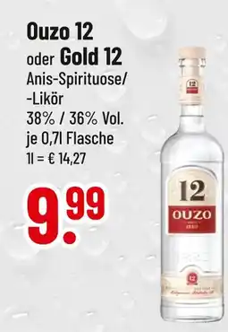 trinkgut Ouzo ouzo 12 oder gold 12 Angebot