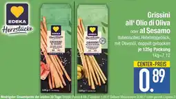 Edeka Edeka herzstücke grissini all‘ olio di oliva oder al sesamo Angebot