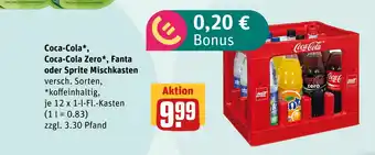 boni Center Coca-cola coca-cola, coca-cola zero, fanta oder sprite mischkasten Angebot