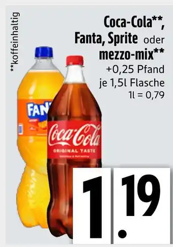 Edeka Coca-cola coca-cola oder fanta oder sprite oder mezzo-mix Angebot