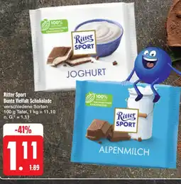 E-Center Ritter sport bunte vielfalt schokolade Angebot