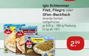 boni Center Iglo schlemmer filet, filegro oder ofen-backfisch Angebot