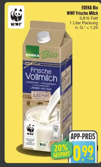 E-Center Edeka bio wwf frische milch Angebot