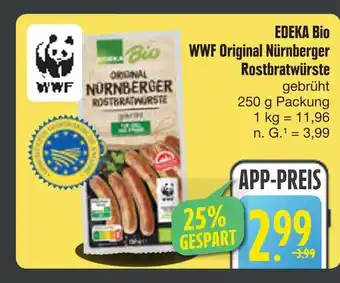 E-Center Edeka bio wwf original nürnberger rostbratwürste Angebot