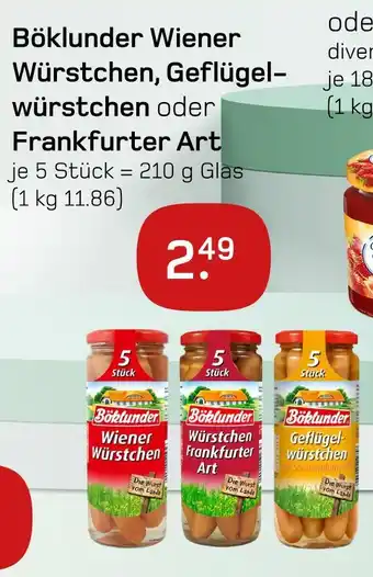 boni Center Böklunder wiener würstchen, geflügelwürstchen oder frankfurter art Angebot