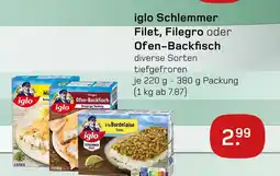 akzenta Iglo schlemmer filet, filegro oder ofen-backfisch Angebot