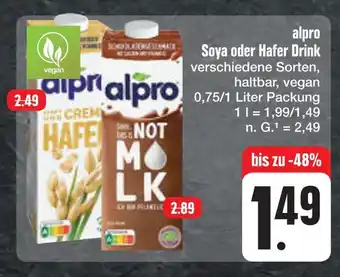 E-Center Alpro soya oder hafer drink Angebot