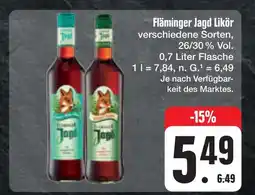 E-Center Fläminger jagd likör Angebot