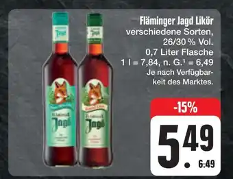 E-Center Fläminger jagd likör Angebot