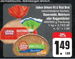 E-Center Lieken urkorn fit & vital brot Angebot