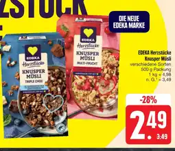 E-Center Edeka knusper müsli triple choc oder knusper müsli multi-frucht Angebot