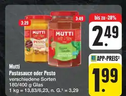 E-Center Mutti pastasauce oder pesto Angebot