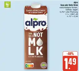 nah & gut Alpro soya oder hafer drink Angebot