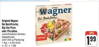 nah & gut Wagner original wagner die backfrische, big city pizza oder piccolinis Angebot