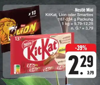 E-Center Nestlé mini kitkat, lion oder smarties Angebot