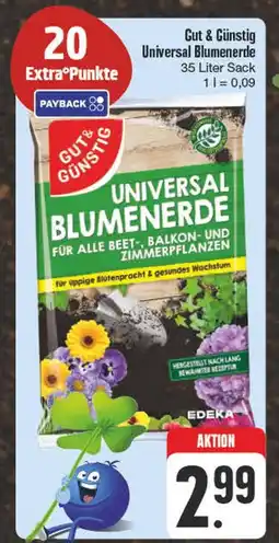 Edeka Gut & günstig universal blumenerde Angebot