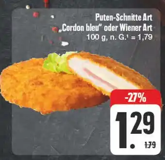 Edeka Puten-schnitte art cordon bleu oder wiener art Angebot