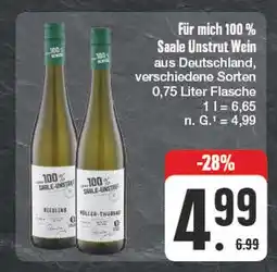 Edeka Für mich 100 % saale unstrut wein riesling, müller-thurgau Angebot