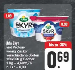 Edeka Arla skyr der klassiker natur oder skyr der cremige auf himbeere Angebot