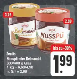 Edeka Zentis nusspli oder belmandel Angebot