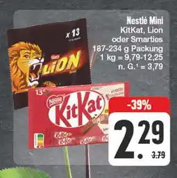 Edeka Nestlé mini kitkat, lion oder smarties Angebot