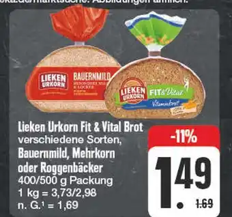 Edeka Lieken urkorn fit & vital brot Angebot