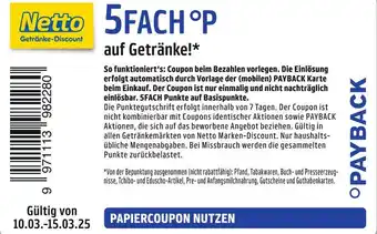 Netto Marken-Discount Netto 5fach °p auf getränke! Angebot