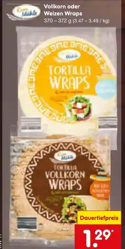 Netto Marken-Discount K-classic vollkorn oder weizen wraps Angebot