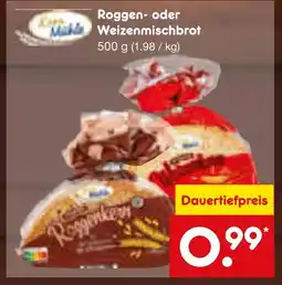 Netto Marken-Discount Roggen- oder weizenmischbrot Angebot