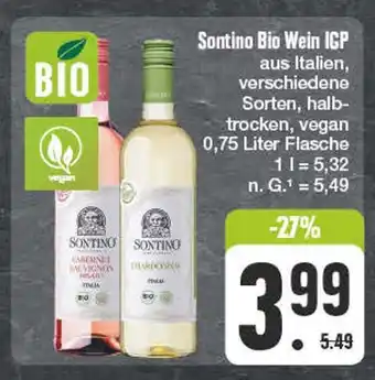 Edeka Sontino bio wein igp Angebot