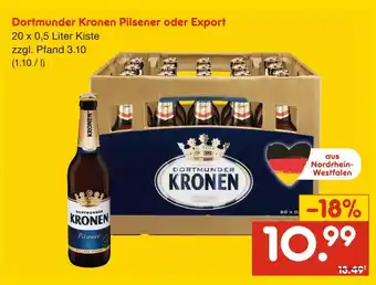 Netto Marken-Discount Dortmunder kronen pilsener oder export Angebot