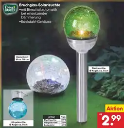 Netto Marken-Discount Living garden bruchglas-solarleuchte Angebot