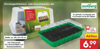 Netto Marken-Discount Romberg zimmergewächshaus- oder anzuchtschalen set Angebot