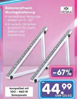 Netto Marken-Discount Veska balkonkraftwerk montagehalterung Angebot