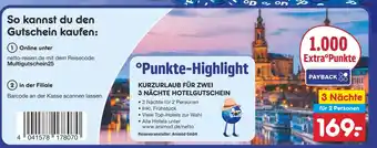 Netto Marken-Discount Animod gmbh kurzurlaub für zwei 3 nächte hotelgutschein Angebot