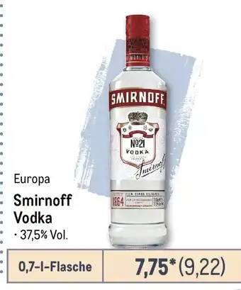 METRO Smirnoff Vodka Angebot