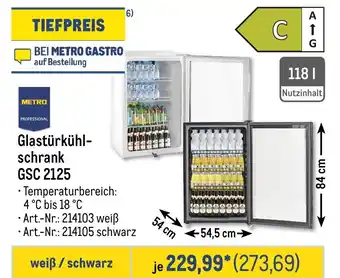 METRO METRO PROFESSIONAL Glastürkühlschrank GSC 2125 Angebot