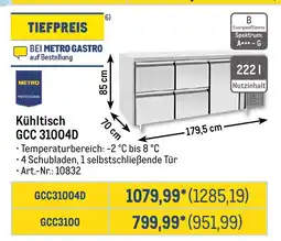 METRO METRO PROFESSIONAL Kühltisch GCC 31004D Angebot